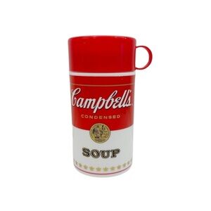 v i n t a g e // 1998 Campbell’s Condensed Soup Thermos Lid Red White Vintage